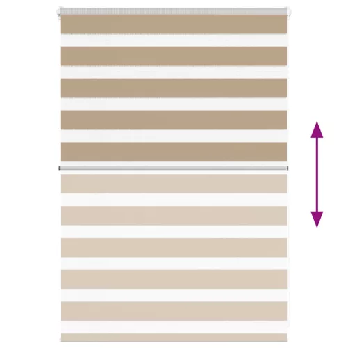 Zebrafüggönnyel homokbarna szövetszélesség 110,9 cm poliészter