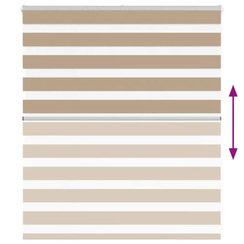 Zebrafüggönnyel homokbarna szövetszélesség 120,9 cm poliészter