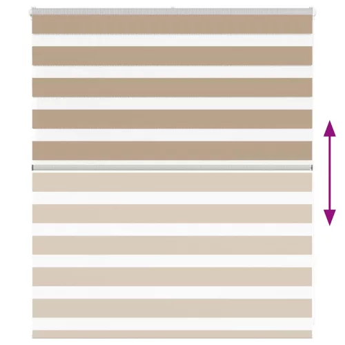 Zebrafüggönnyel homokbarna szövetszélesség 130,9 cm poliészter