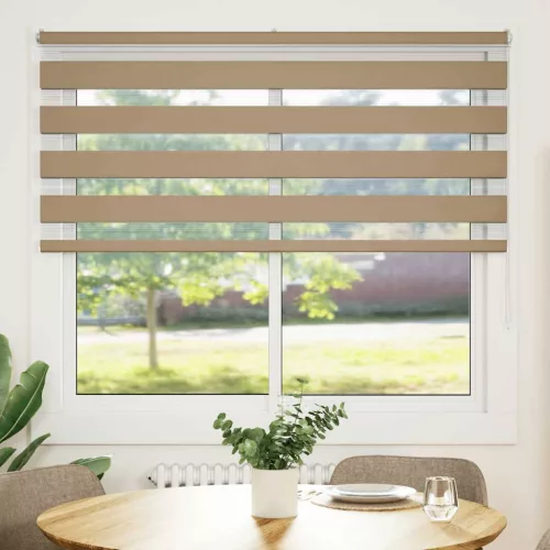Zebrafüggönnyel homokbarna szövetszélesség 150,9 cm poliészter