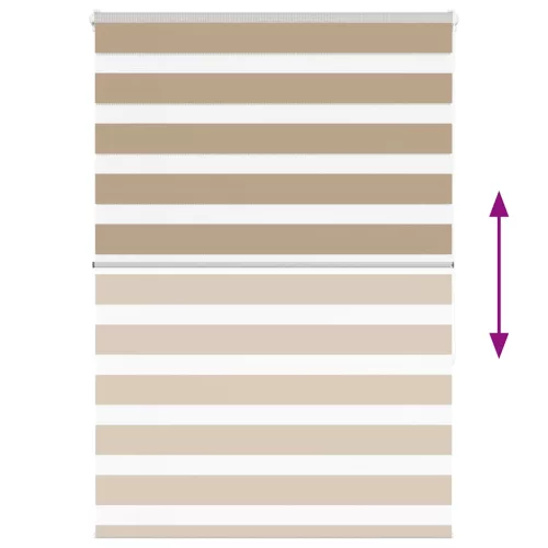 Zebrafüggönnyel homokbarna szövetszélesség 95,9 cm poliészter