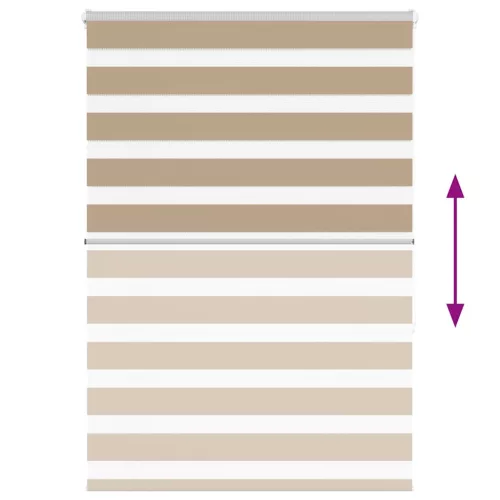 Zebrafüggönnyel homokbarna szövetszélesség 100,9 cm poliészter