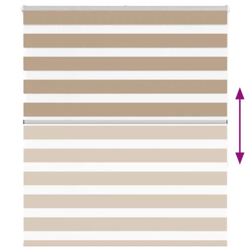 Zebrafüggönnyel homokbarna szövetszélesség 115,9 cm poliészter