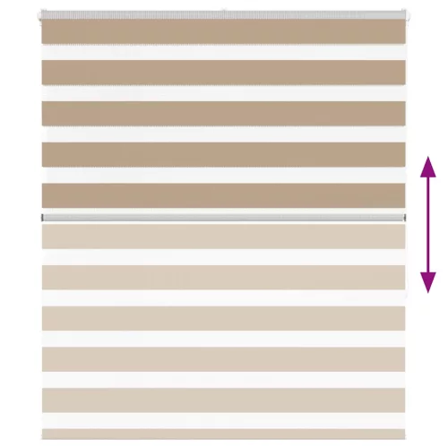 Zebrafüggönnyel homokbarna szövetszélesség 120,9 cm poliészter