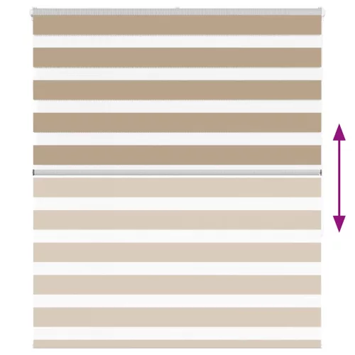 Zebrafüggönnyel homokbarna szövetszélesség 125,9 cm poliészter