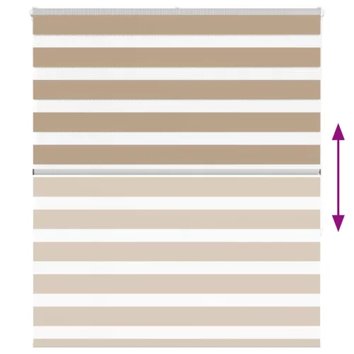 Zebrafüggönnyel homokbarna szövetszélesség 130,9 cm poliészter