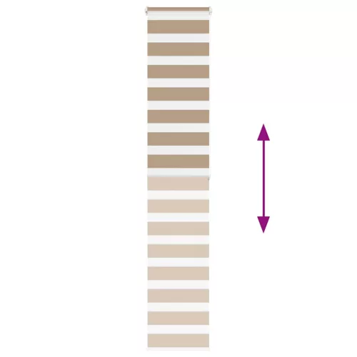 Zebrafüggönnyel homokbarna szövetszélesség 45,9 cm poliészter