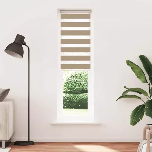 Zebrafüggönnyel homokbarna szövetszélesség 55,9 cm poliészter