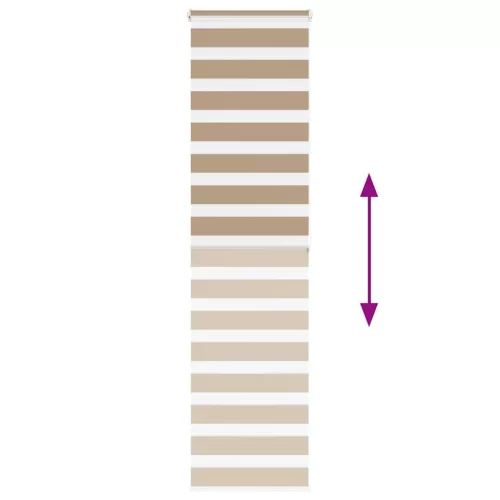 Zebrafüggönnyel homokbarna szövetszélesség 55,9 cm poliészter