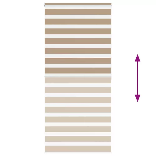 Zebrafüggönnyel homokbarna szövetszélesség 90,9 cm poliészter