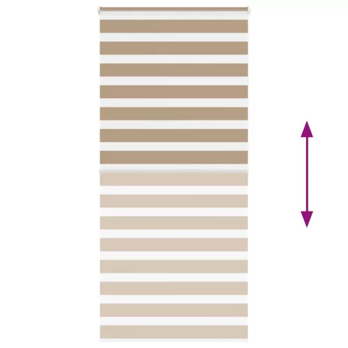 Zebrafüggönnyel homokbarna szövetszélesség 100,9 cm poliészter