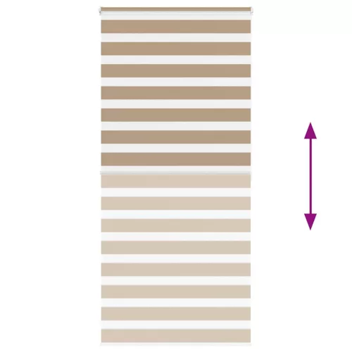 Zebrafüggönnyel homokbarna szövetszélesség 105,9 cm poliészter