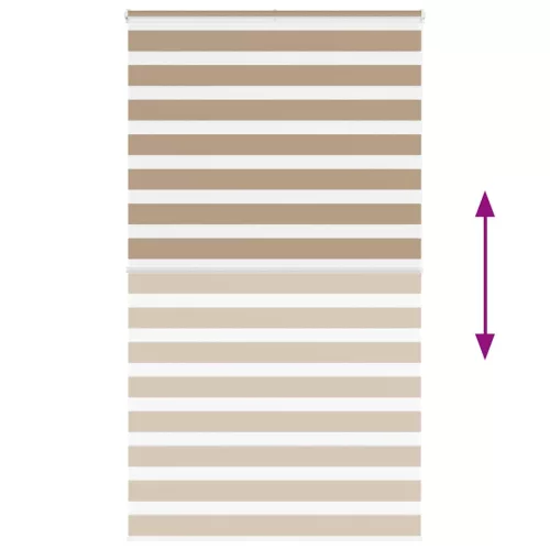 Zebrafüggönnyel homokbarna szövetszélesség 130,9 cm poliészter
