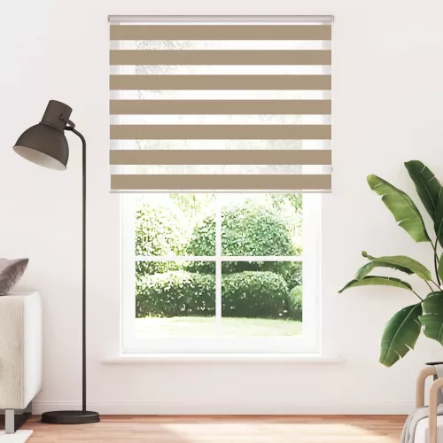 Zebrafüggönnyel homokbarna szövetszélesség 135,9 cm poliészter