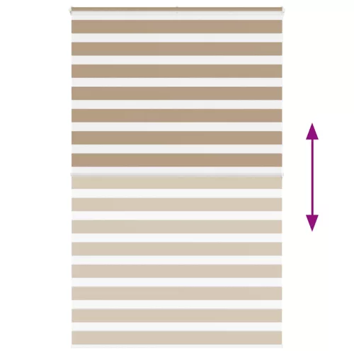Zebrafüggönnyel homokbarna szövetszélesség 135,9 cm poliészter