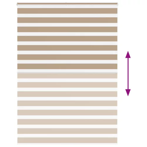 Zebrafüggönnyel homokbarna szövetszélesség 155,9 cm poliészter