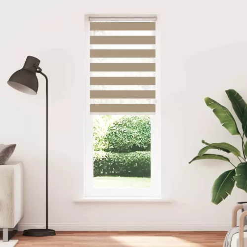 Zebrafüggönnyel homokbarna szövetszélesség 65,9 cm poliészter