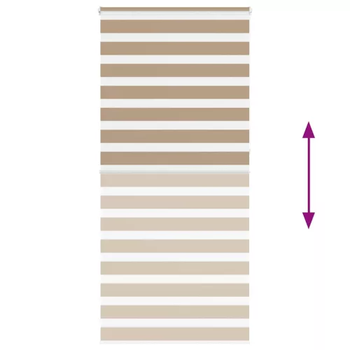 Zebrafüggönnyel homokbarna szövetszélesség 95,9 cm poliészter