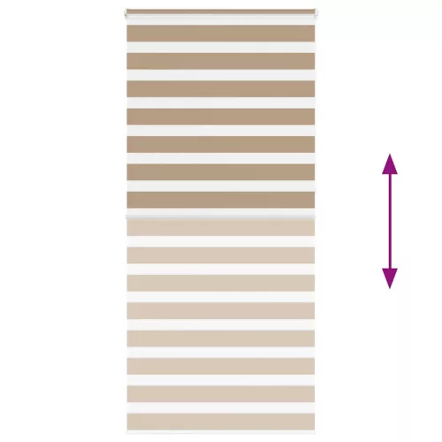 Zebrafüggönnyel homokbarna szövetszélesség 110,9 cm poliészter