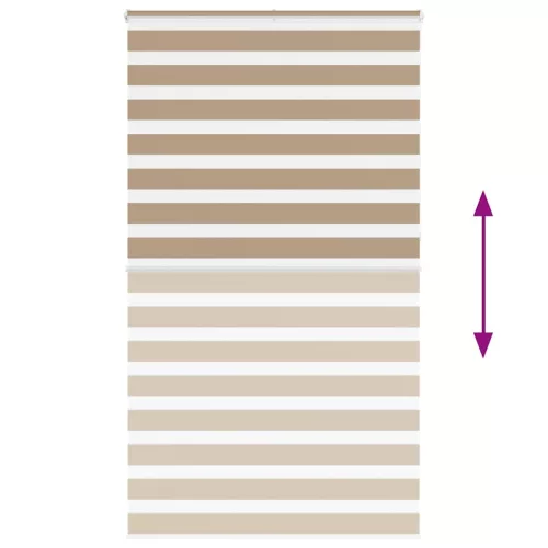 Zebrafüggönnyel homokbarna szövetszélesség 125,9 cm poliészter