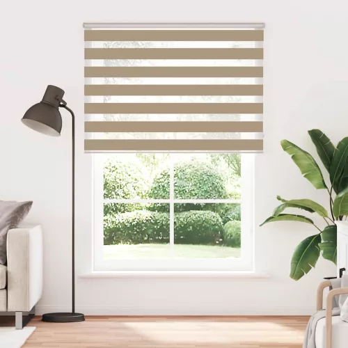 Zebrafüggönnyel homokbarna szövetszélesség 150,9 cm poliészter