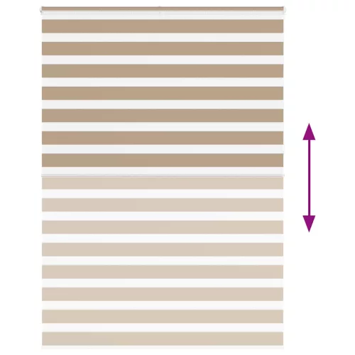 Zebrafüggönnyel homokbarna szövetszélesség 150,9 cm poliészter