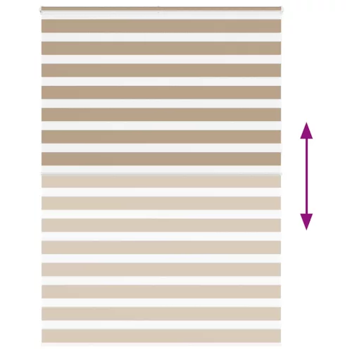Zebrafüggönnyel homokbarna szövetszélesség 155,9 cm poliészter