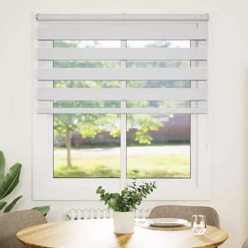 Zebrafüggönnyel fehér szövetszélesség 125,9 cm poliészter