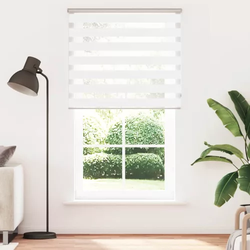 Zebrafüggönnyel fehér szövetszélesség 115,9 cm poliészter