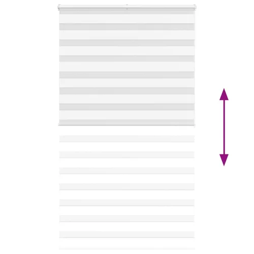 Zebrafüggönnyel fehér szövetszélesség 120,9 cm poliészter
