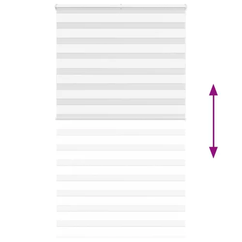 Zebrafüggönnyel fehér szövetszélesség 125,9 cm poliészter