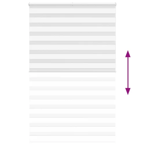 Zebrafüggönnyel fehér szövetszélesség 135,9 cm poliészter