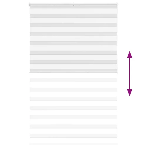 Zebrafüggönnyel fehér szövetszélesség 145,9 cm poliészter