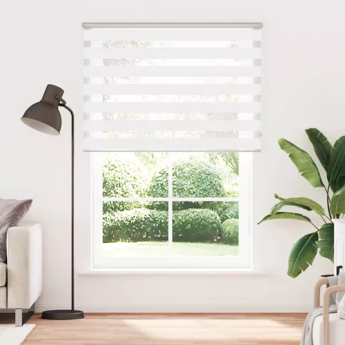 Zebrafüggönnyel fehér szövetszélesség 150,9 cm poliészter