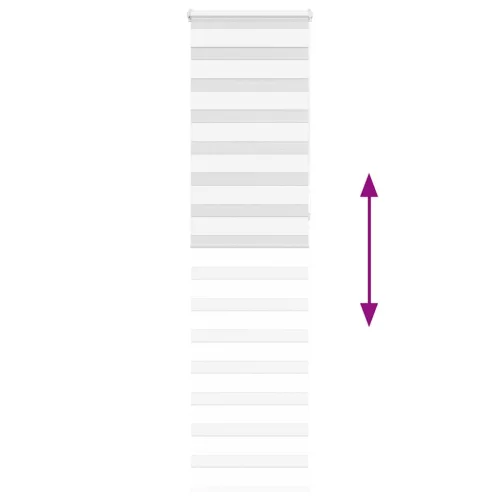 Zebrafüggönnyel fehér szövetszélesség 55,9 cm poliészter