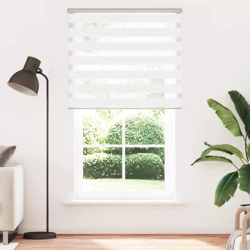 Zebrafüggönnyel fehér szövetszélesség 125,9 cm poliészter
