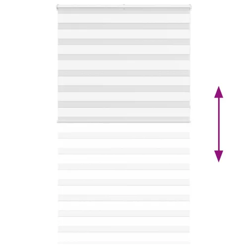 Zebrafüggönnyel fehér szövetszélesség 130,9 cm poliészter