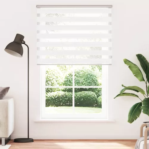 Zebrafüggönnyel fehér szövetszélesség 140,9 cm poliészter