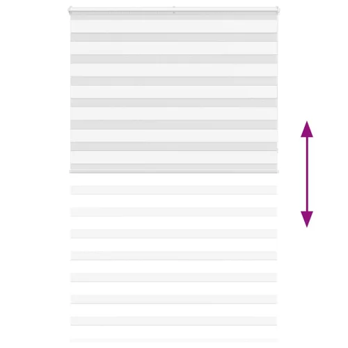 Zebrafüggönnyel fehér szövetszélesség 140,9 cm poliészter