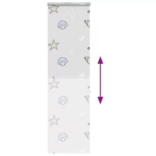 Zuhanyzó redőny kazettával 70x240 cm szövetszélesség 66 cm