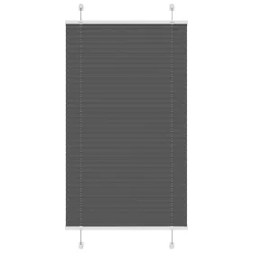   Pliszírozott redőny fekete 70x100 cm szövetszélesség 69,4 cm
