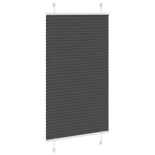 Pliszírozott redőny fekete 70x100 cm szövetszélesség 69,4 cm