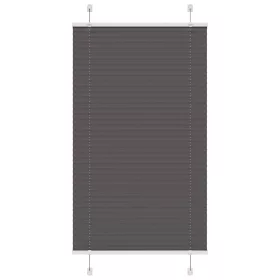   Pliszírozott redőny fekete 80x100 cm szövetszélesség 79,4 cm