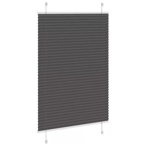 Pliszírozott redőny fekete 85x100 cm szövetszélesség 84,4 cm