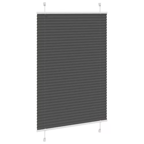 Pliszírozott redőny fekete 100x100 cm szövetszélesség 99,4 cm
