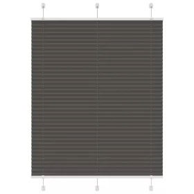   Pliszírozott redőny fekete 105x100 cm szövetszélesség 104,4 cm