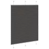 Pliszírozott redőny fekete 105x100 cm szövetszélesség 104,4 cm