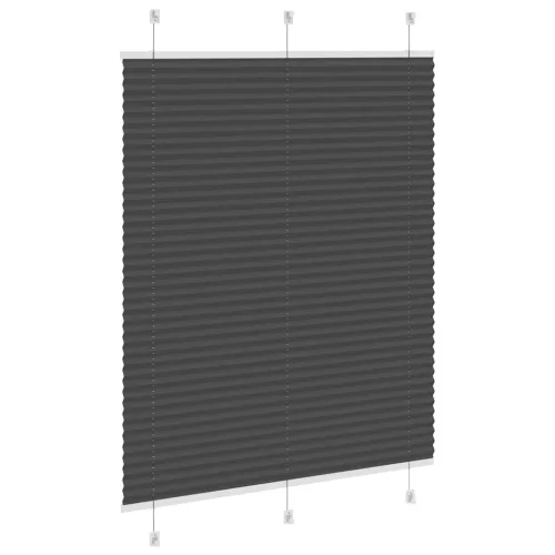 Pliszírozott redőny fekete 105x100 cm szövetszélesség 104,4 cm