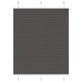   Pliszírozott redőny fekete 110x100 cm szövetszélesség 109,4 cm