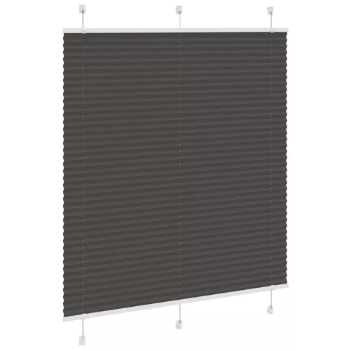 Pliszírozott redőny fekete 115x100 cm szövetszélesség 114,4 cm